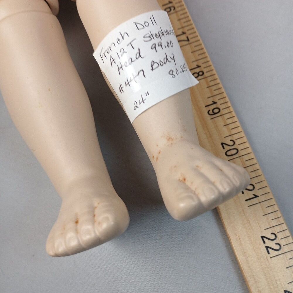 21" Tall Byron Molds 83 Composition Doll Body Jointed Lady Body Bisque Head Hair - Picture 9 of 11